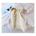 Girls Thickened Lamb Wool Knitted Jacket